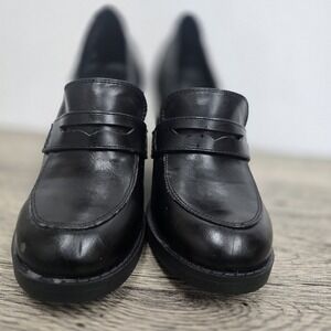 VTG Bongo Y2K 90s Womens 8.5 Black Platform Clogs Goth Punk Vegan Mary JANE